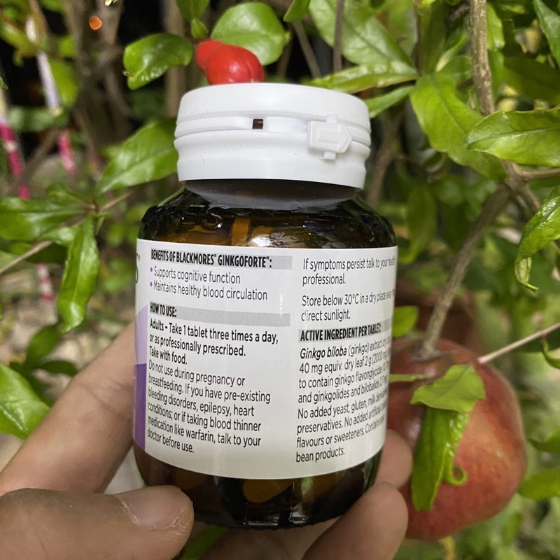 Viên uống bổ não Blackmores Ginkgo Forte Memory Support 80 viên