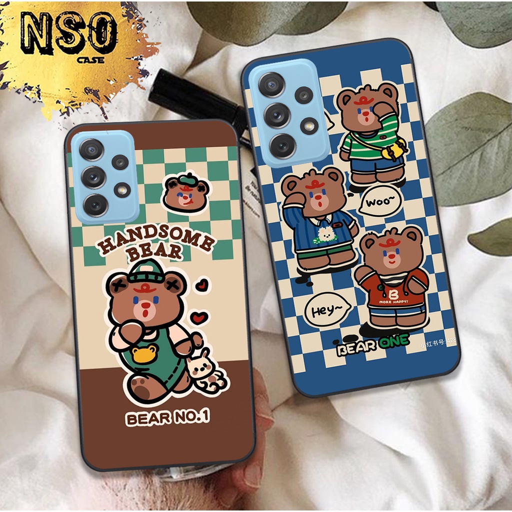 Ốp Samsung A32 5G / A32 4G / A72 / A52 In Hình Họa Tiết Ca Rô Gấu Siêu Cute Dễ Thương Đẹp Hot Trend 2023