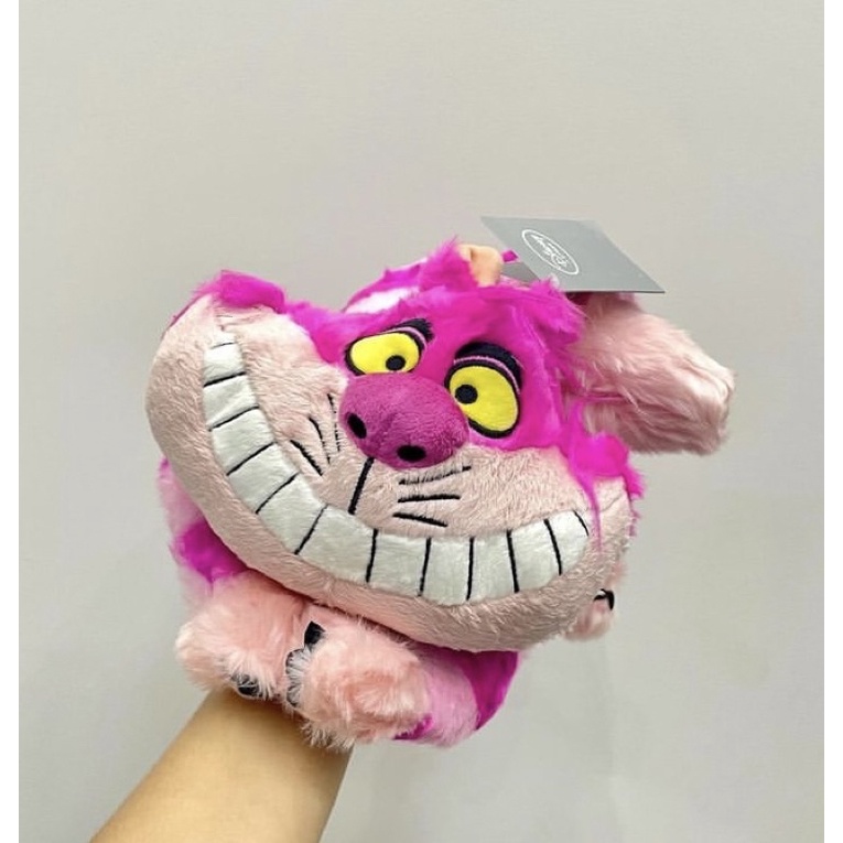 Gấu Bông Mèo Cheshire NEW Chính Hãng Disney Alice in Wonderland lông mềm mịn 35cm cat cười nhe răng vằn hồng chesire thú