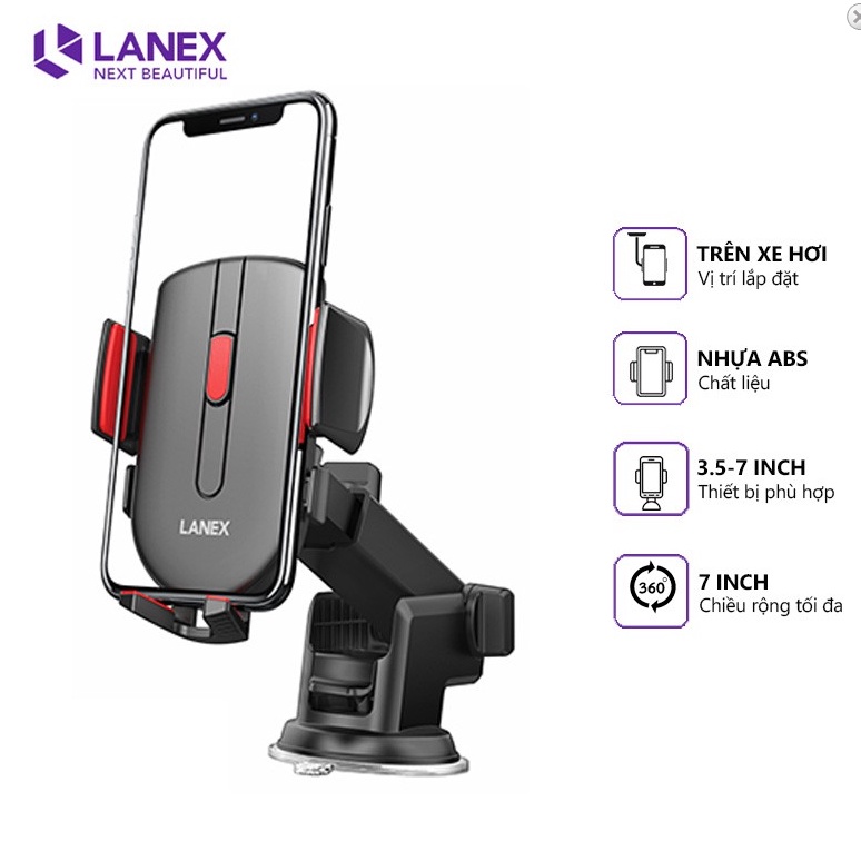 Giá đỡ điện thoại trên xe hơi Lanex LHO C09 / LZ09