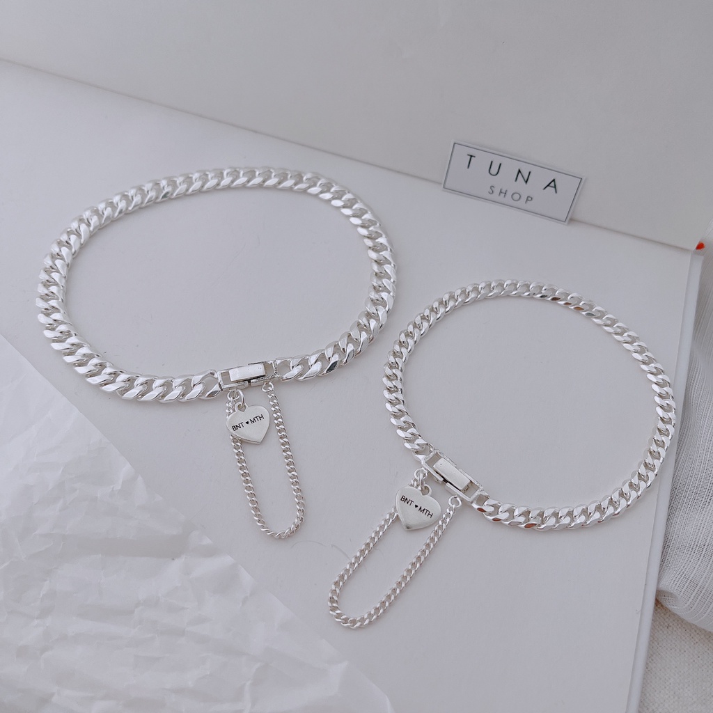 Vòng tay đôi THIẾT KẾ 𝑲𝒉𝒂̆́𝒄 𝒕𝒉𝒆𝒐 𝒚𝒆̂𝒖 𝒄𝒂̂̀𝒖 Lắc đôi Bạc tìnhyêu khắc tên TUNASILVER 𝑨̉𝒏𝒉 𝑽𝒊𝒅𝒆𝒐 𝒕𝒉𝒂̣̂𝒕 Cam kết chuẩn Bạc