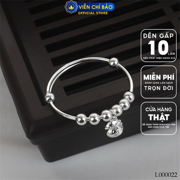 Kiềng trẻ em mix bi charm túi tiề n chất liệu bạc Thái 925 thời trang phụ kiện trang sức Viễn Chí Bảo L000022