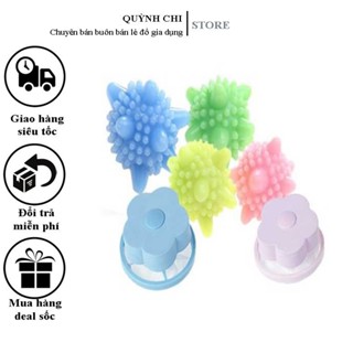 Combo 10 Quả cầu gai cao su dùng cho máy giặt giúp làm sạch vết bẩn trên quần áo