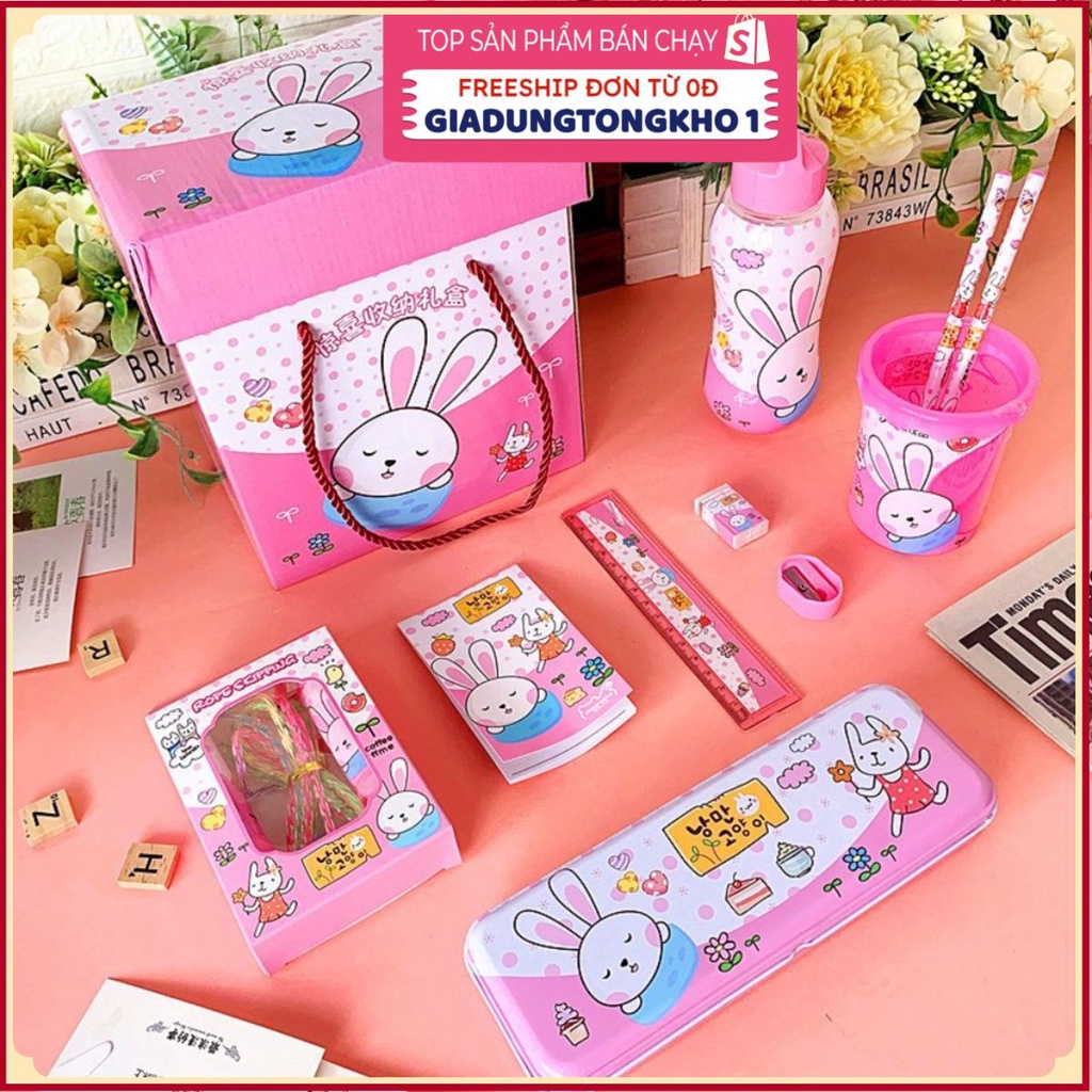 (Bán Buôn Sỉ) Set đồ dùng học tập 9 món cho bé yêu T2
