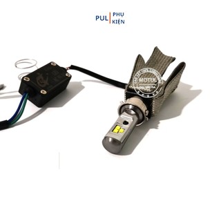 Đèn pha led râu T19 6 tim cho xe máy