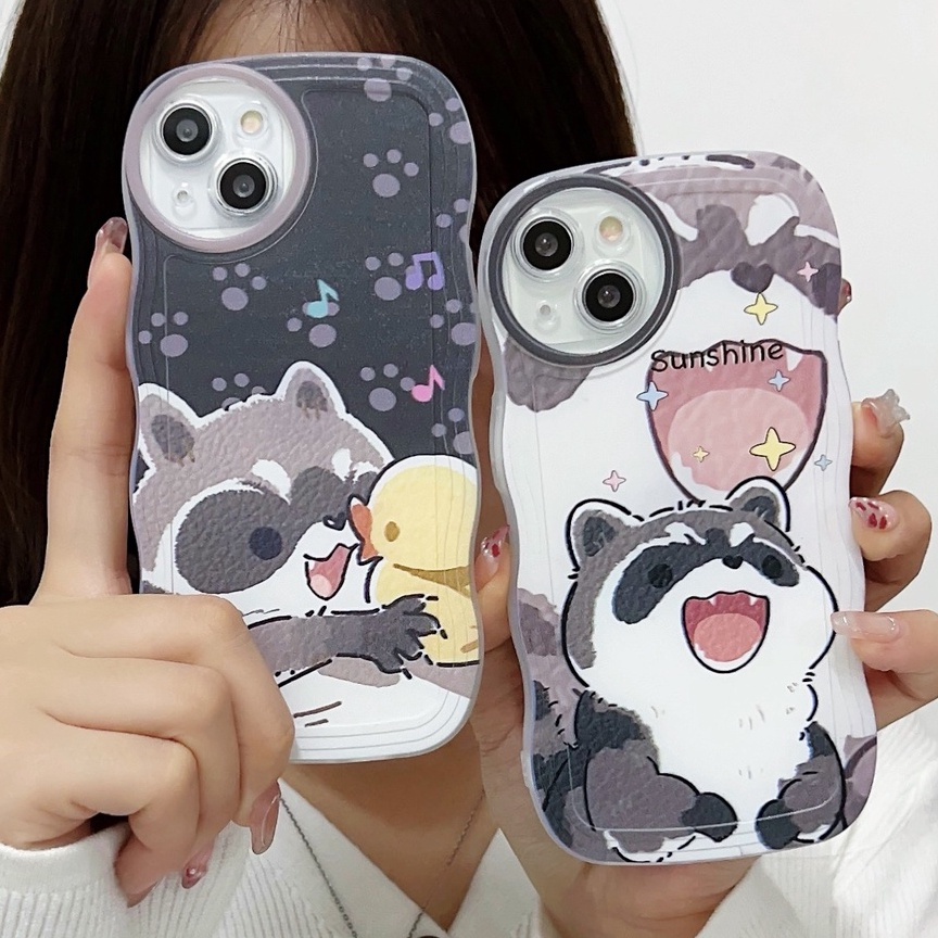 Ốp lưng Oppo A96 A94 A93 Reno 8t 7z 4 5 6 7 8 8z F9 Pro F1s F11 Pro F7 F5 Youth lovely Cartoon Kitty pattern Wave edge transparent soft phone case