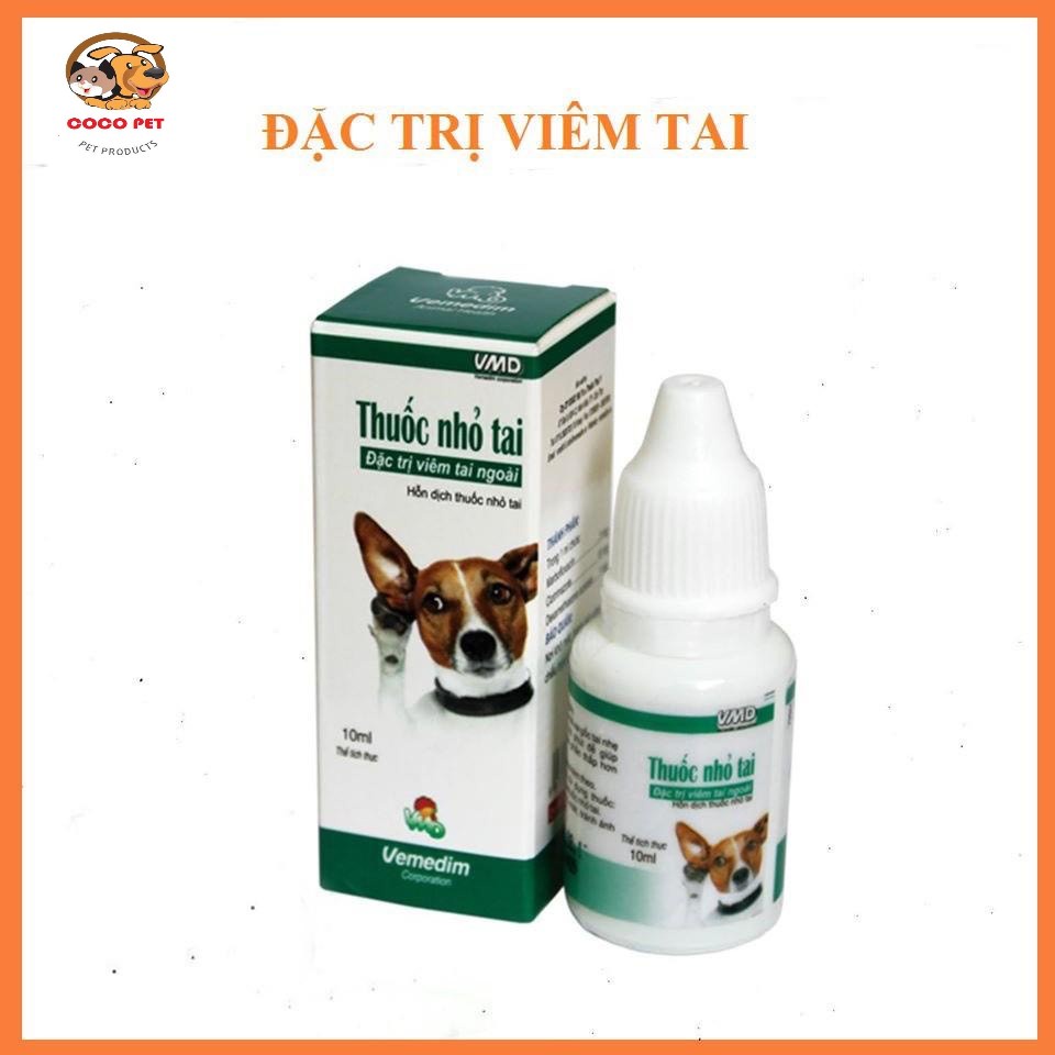 Dung Dịch Nhỏ Tai - Đặc Tr.ị Viêm Tai Cho Chó Mèo VEMEDIM 10ml