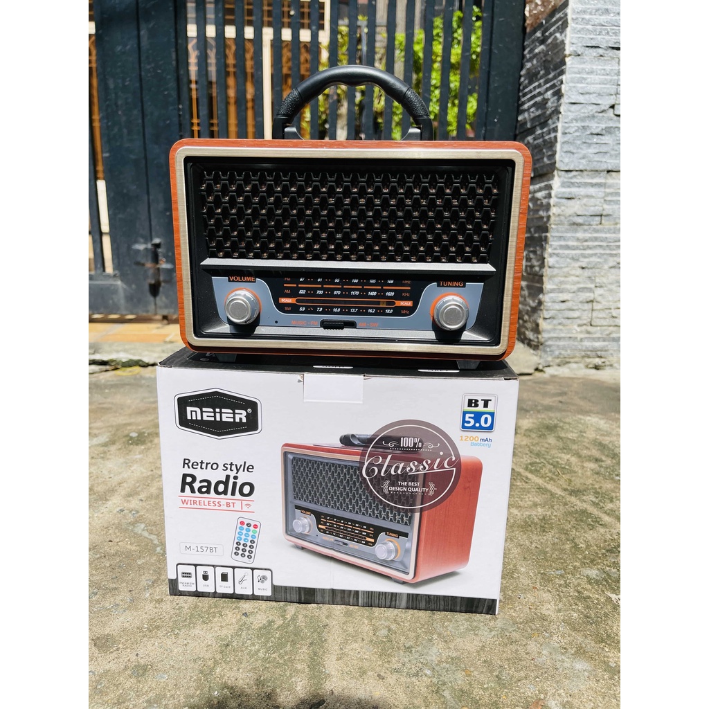 Đài FM RADIO M-156BT 157BT - Loa nghe nhạc kết hợp đài radio nghe kinh pháp Đầy đủ kết nối USB, SD card, bluetooth