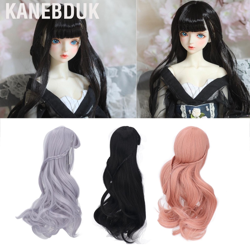 Kanebduk ES053 Doll Long Wig Soft Curly 8 to 9inch Hair for Children Gift Children's Day