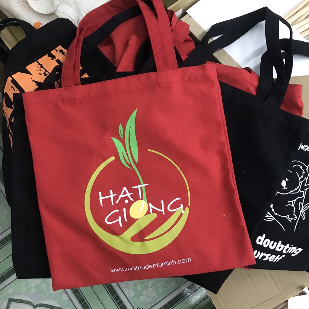 Túi vải bố, túi tone in hình
