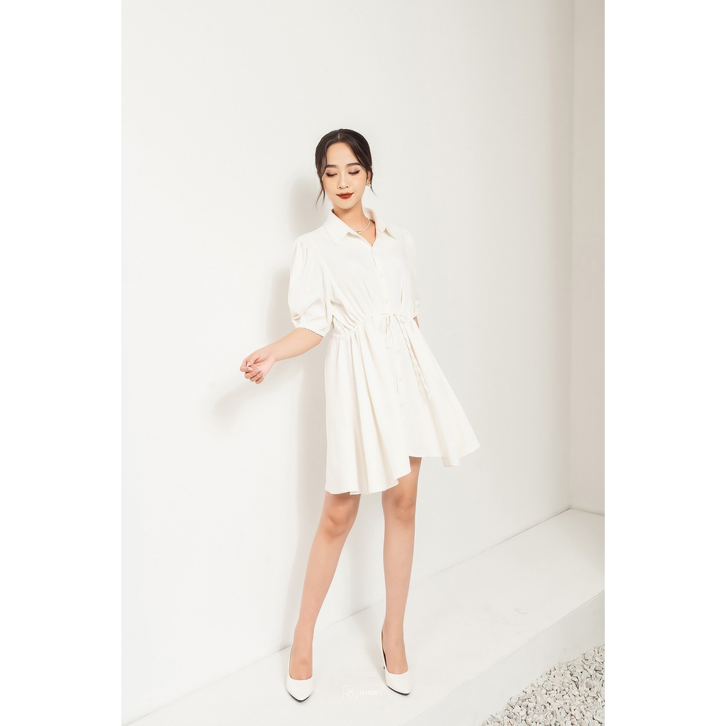 Váy liền dáng baby doll cài cúc thắt eo xinh xắn freesize Harriet