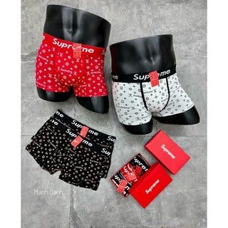 Hộp 3 sịp nam Supreme, quần lót nam boxer, sịp nam cotton dáng thể thao siêu đẹp và thấm hút mồ hôi