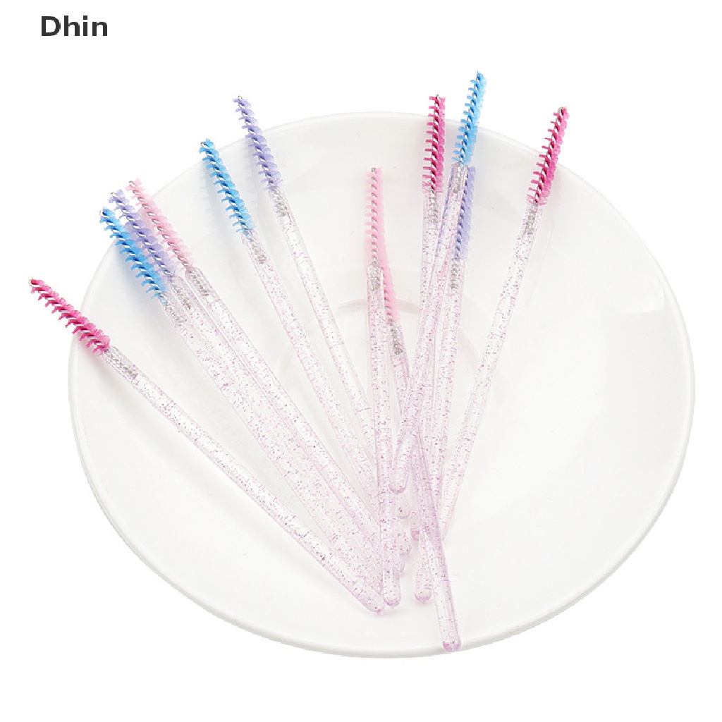 Set 50 Cọ Chuốt Lông Mi / Lông Mày Tay Cầm Pha Lê Tiện Lợi