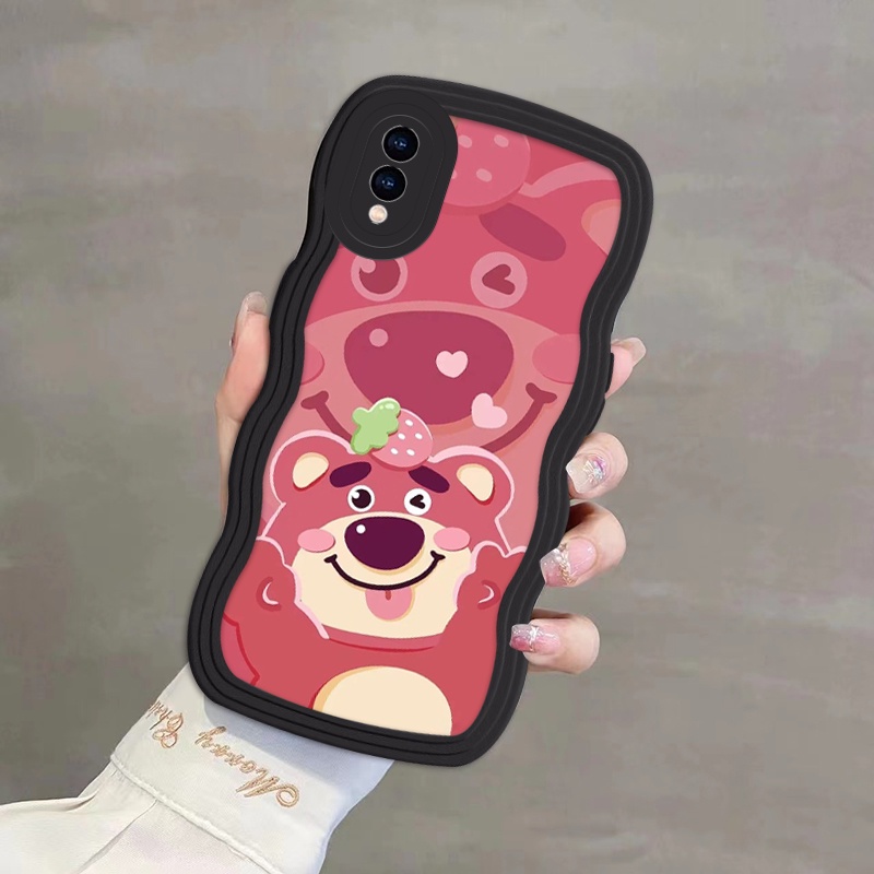 Ôp Điện Thoại Silicon Dẻo Họa Tiết Gấu & Dâu Tây Dễ Thương Chống Rơi Cho vivo y91c y70 y90 y1S y91i Ốp