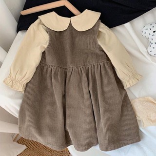 Đầm Babydoll Dáng Rộng Phong Cách Hàn Quốc Thời Trang Mùa Thu Xinh Xắn Cho Bé Gái