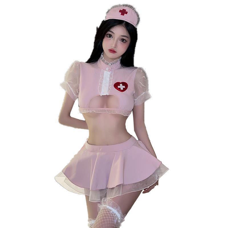 Váy ngủ cosplay y tá hồng gợi cảm C49 | BigBuy360 - bigbuy360.vn