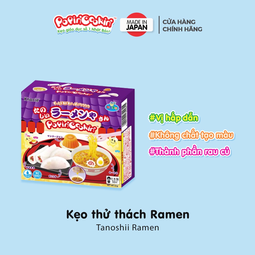 Kẹo Popin cookin Tanoshii Ramen chính hãng - bộ làm mì ramen (hộp mới)