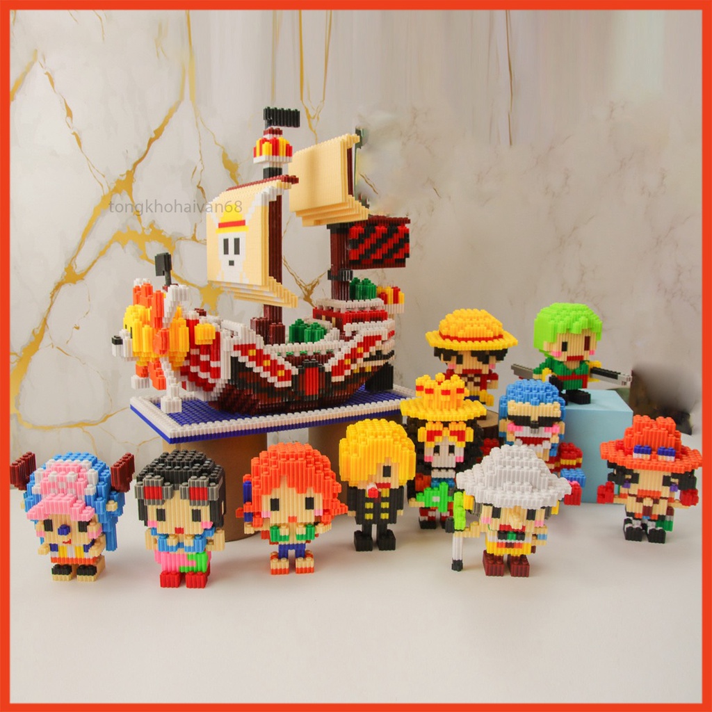 Mô Hình Lắp Ráp One Piece 3D Mini Vua Hải Tặc,Luffy,Zoro,Sanji,Frankie,Chopeer,Brook,Nami,Usopp,Ace, Nhiều Nhân Vật