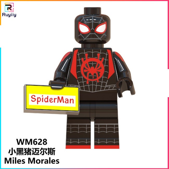 Mô Hình Lắp Ráp Spiderman Marvel Morales Gwen Stacy Noir WM6052 RU3