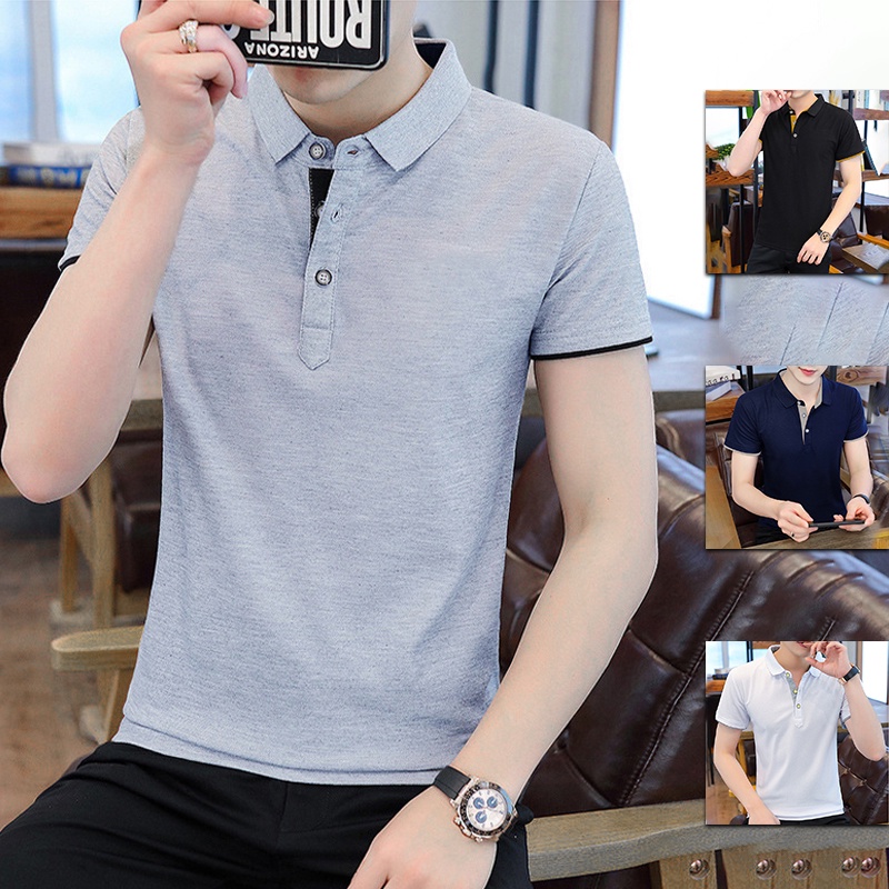 Áo thun nam Polo TINOFUN mã TT9 Áo phông nam ngắn tay co giãn đẹp vải cotton mệm mịn