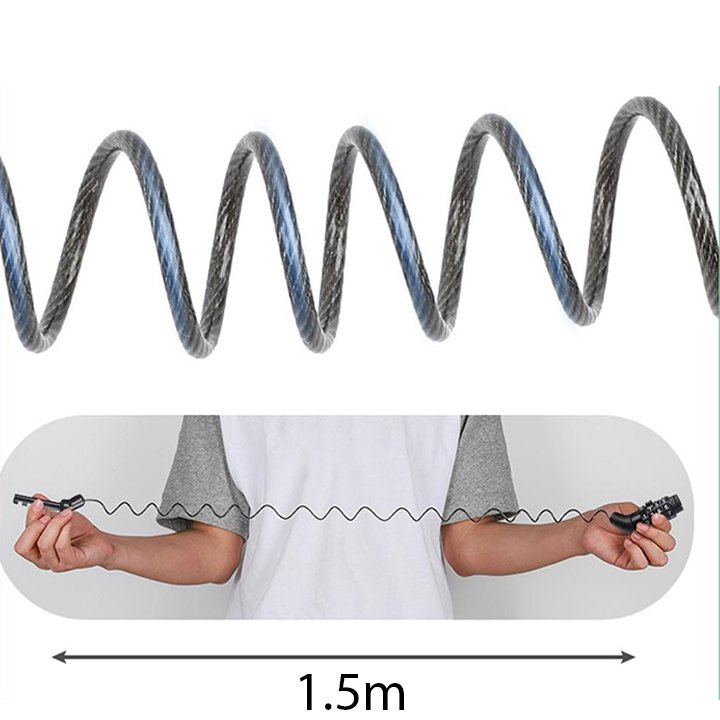 Khóa dây xe đạp chống trộm mật mã 4 số thông minh