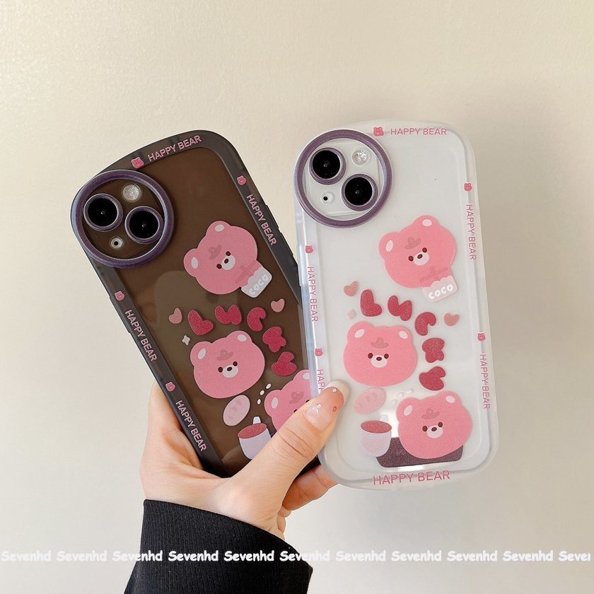 Ốp Điện Thoại Mềm In Hình Gấu Dễ Thương Cho iPhone 14 13 12 11 Pro Max X XR Xs Max 8 7 6 6s Plus SE 2020