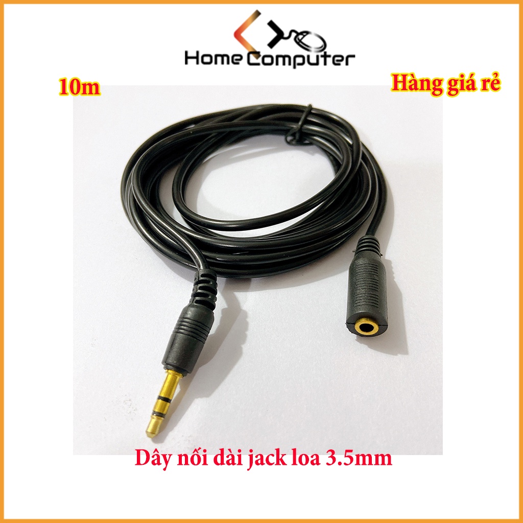 Dây nối dài loa, tai nghe dài 10m. Kéo dài Jack loa âm thanh 3.5mm, hàng giá rẻ, dùng ổn định, bền bỉ