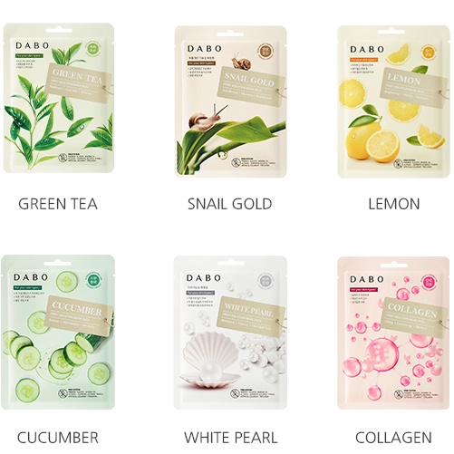 Mặt nạ đắp mặt tinh chất lô hội Dabo Aloe Vera First Solution Mask Pack 10 miếng 23g cấp ẩm , trắng da