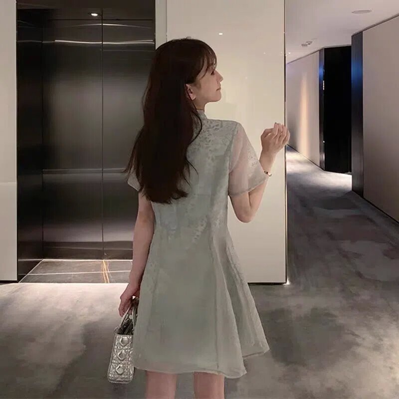 Đầm Sườn Xám Cách Tân Phong Cách Thời Trang Mùa Hè Mới 2022