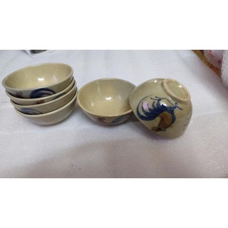 chén  vẽ con gà Nam Bộ xưa