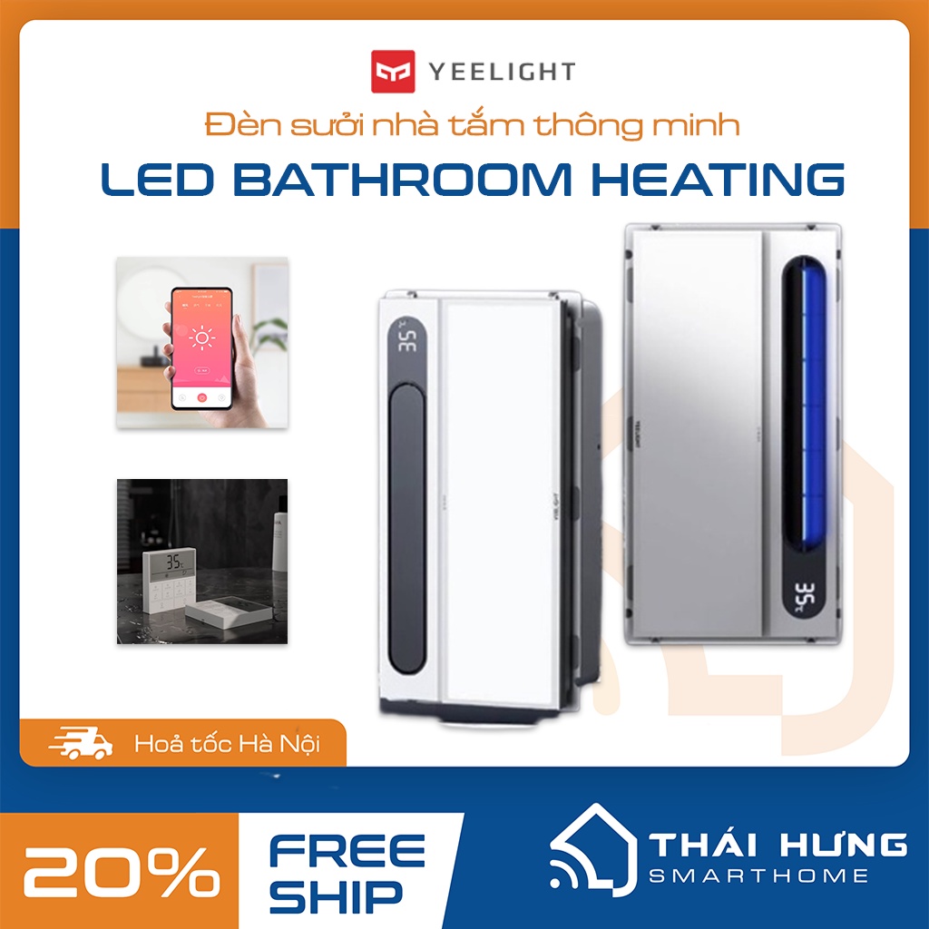 Đèn sưởi nhà tắm Yeelight 8 trong 1 Pro YLYYB-0010, bản nâng cấp mới nhất - có hắt RGB, sử dụng app MiHome