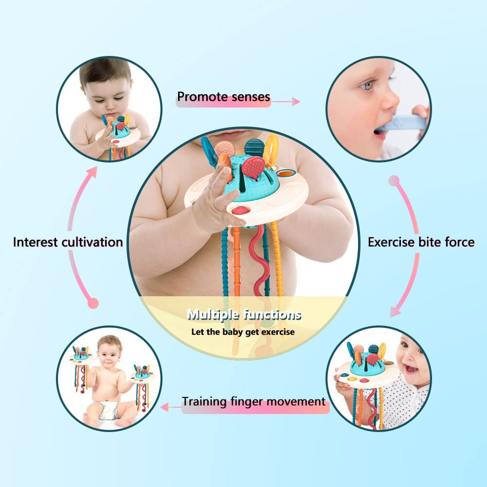 Đồ Chơi Dây Silicone 3 Trong 1 Cảm Biến Ngón Tay Cho Bé