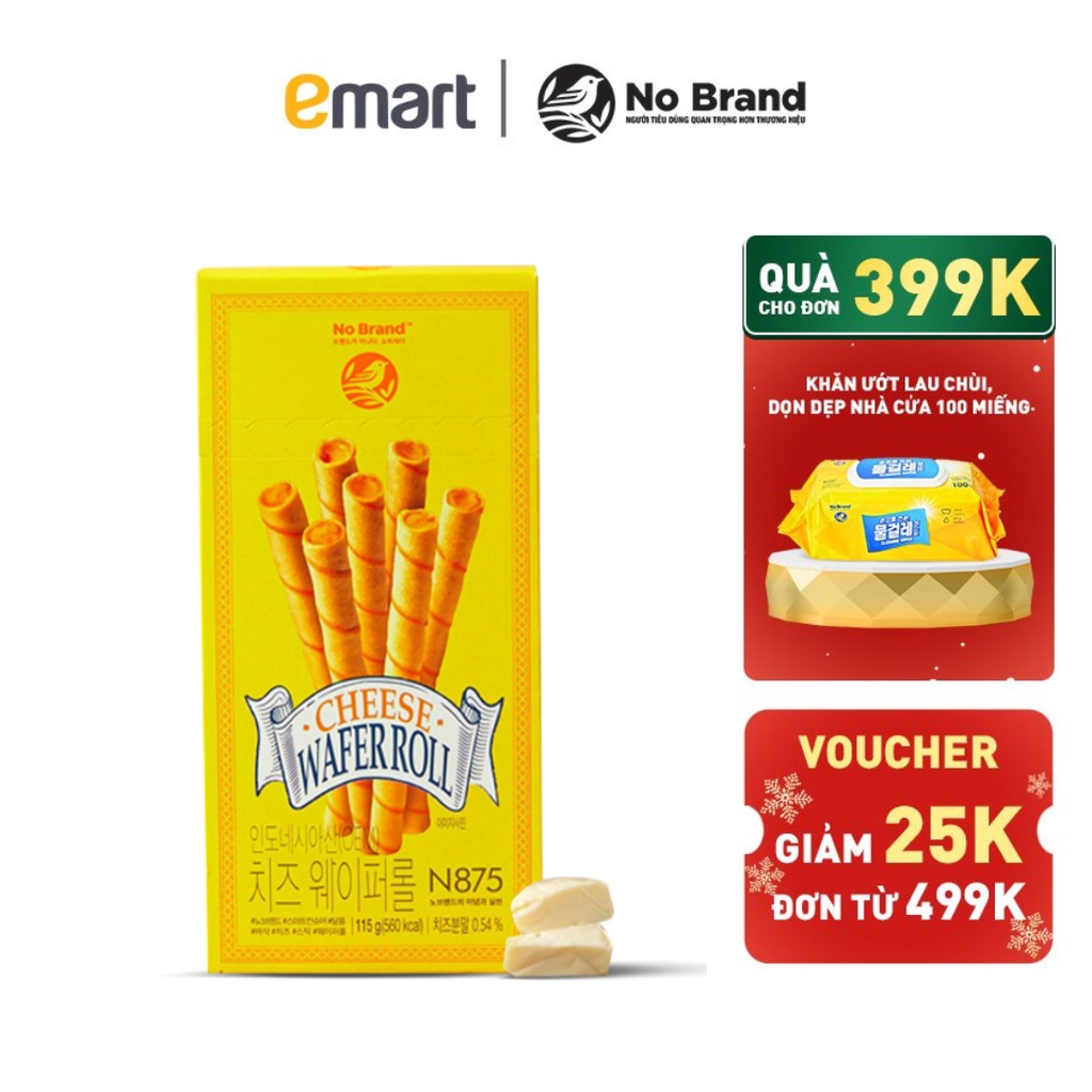 Bánh Ống Nhân Kem Vị Phô Mai No Brand 115g - Emart VN