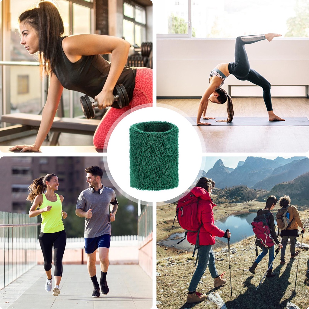 Băng Đeo Cổ Tay Co Giãn Thấm Hút Mồ Hôi Màu Tím Nhạt Dành Cho Người Lớn Và Trẻ Em