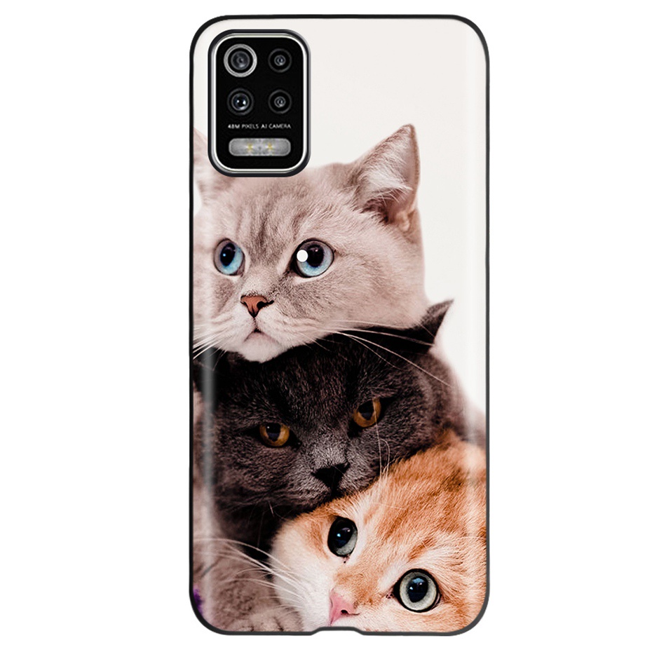 Ốp Điện Thoại TPU Dẻo Màu Đen In Họa Tiết Hoạt Hình Bươm Bướm & Hoa Cho LG K62 Q52 LG K62 Plus K 62 +