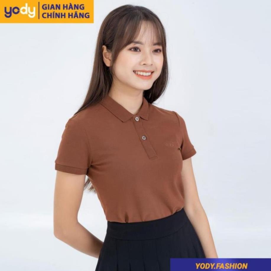 GIÁ SỐC Áo thun nữ polo YODY áo phông nữ cổ bẻ , tay ngắn , polo nữ pique yody fashion APN3396 - Đẹp New !