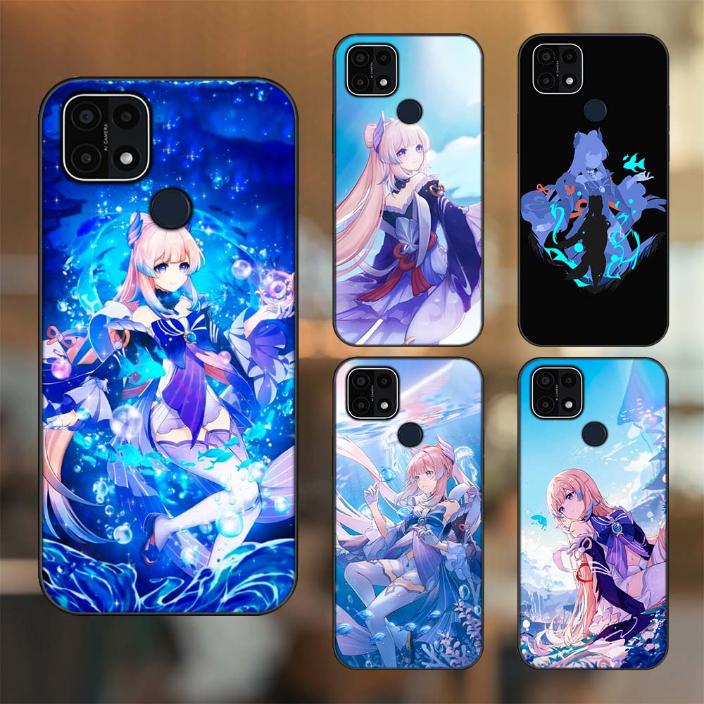 Ốp lưng Oppo A15, A15s viền đen in hình Sangonomiya Kokomi Genshin Impact