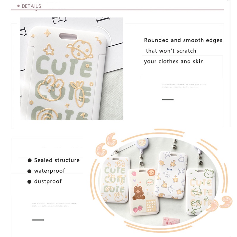 Dây Buộc Thẻ Co Giãn Dập Nổi Hình Gấu / Hành Tinh / Thỏ Dễ Thương Cho Nam Và Nữ