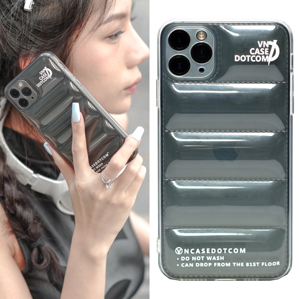 Ốp lưng phao VNCASE nhựa trong suốt 2 phiên bản màu dành cho iPhone 7 đến 14 ProMax