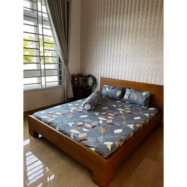 Bộ ga thun lạnh 4 món ga thun hàn quốc chuyên dra thun lạnh đủ kích thước ga nệm 1m6, 1m8
