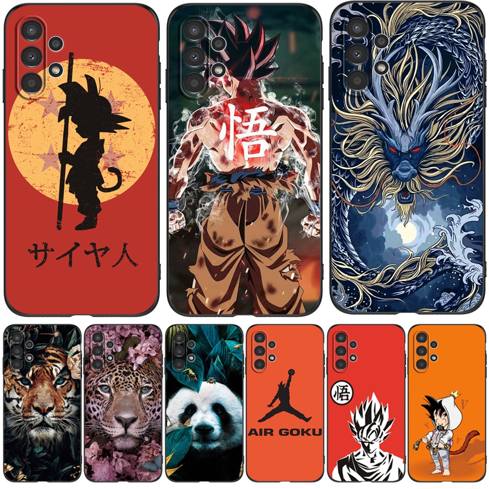 Ốp Điện Thoại Tpu Dẻo Màu Đen In Hình Con Rồng / Hổ Cho Samsung Galaxy A13 4G LTE