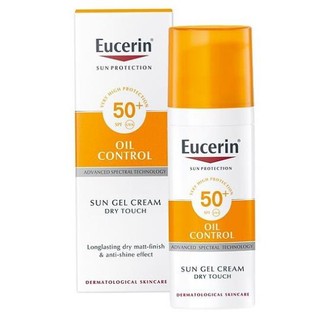 Eucerin - kem chống nắng cho da nhờn & mụn sun gel-cream dry touch oil control spf50+ 50ml