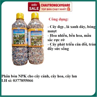 Phân bón cho cây cảnh, cây hoa, lan, Phân NPK giúp lá xanh khỏe, ra hoa nhiều, cây phát triển tốt thúc cây ra hoa ra qủa