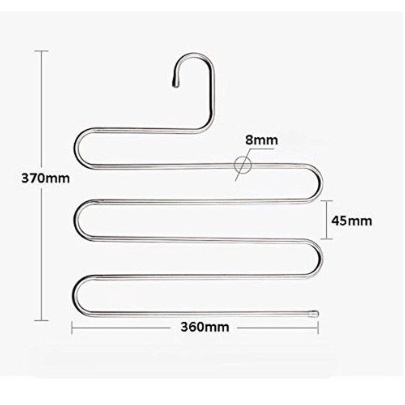 Móc Treo Quần Áo, Treo Khăn Đa Năng 5 Tầng Mẫu Inox Sáng Bóng Thông minh