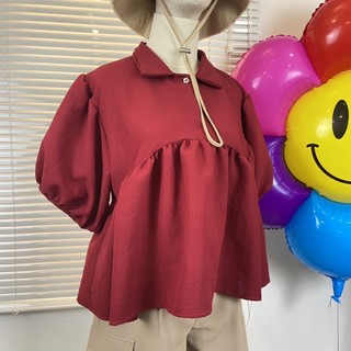 Áo kiểu babydoll có cổ phong cách hàn quốc