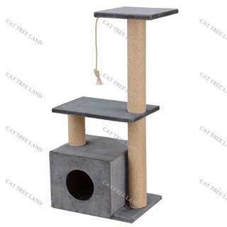 TRỤ CÀO MÓNG (CATTREE) CHO MÈO BẰNG GỖ 329 - NHÀ CÂY CÀO MÓNG CHO MÈO