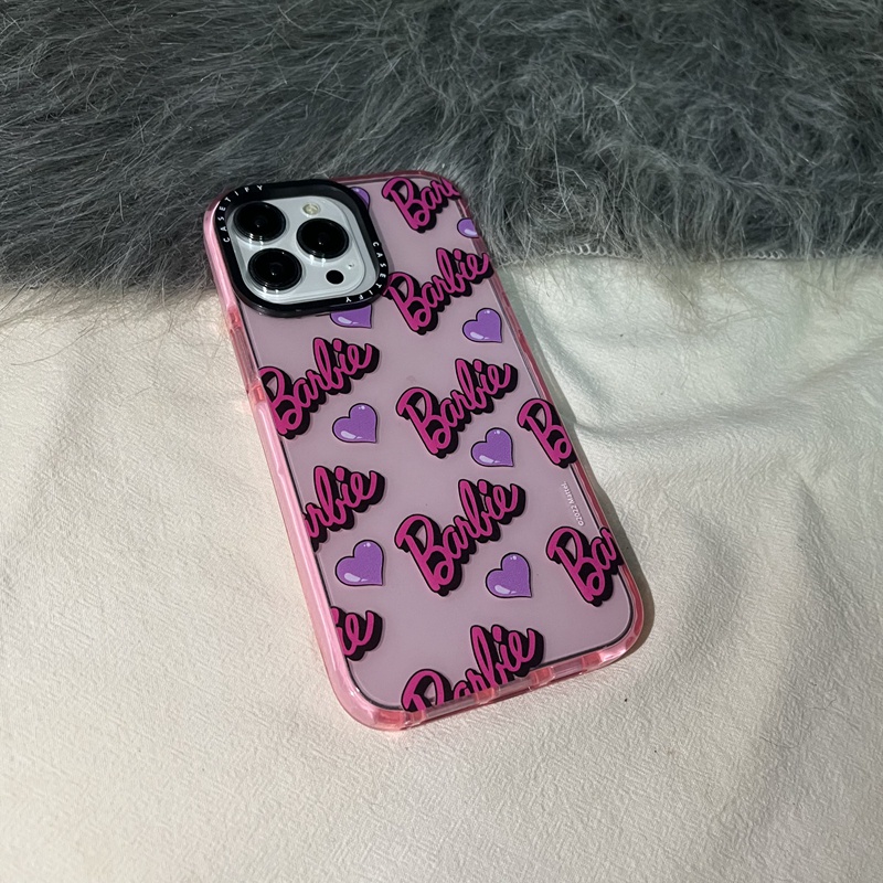 Ốp Điện Thoại TPU Silicone Dẻo In Hình Logo Barbie Cho iPhone 7 8 X XS XR 11 12 13 14 Plus Pro Max