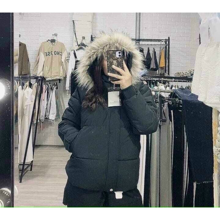 ÁO PHAO BÔNG GÒN PHỒNG PHỐI MŨ LÔNG SIÊU ẤM HÀNG QC LOẠI TỐT