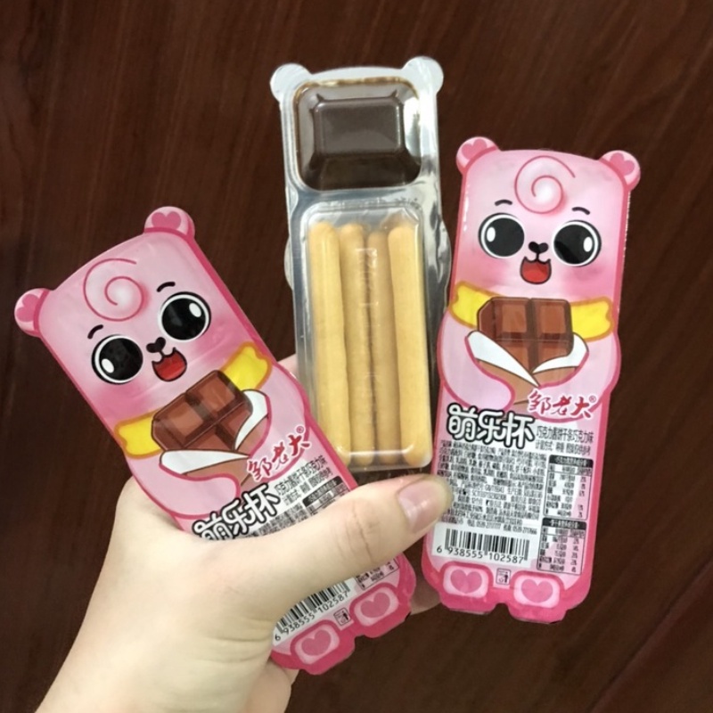 HOT - Bánh Que Chấm Socola Gấu Đài Loan 30g