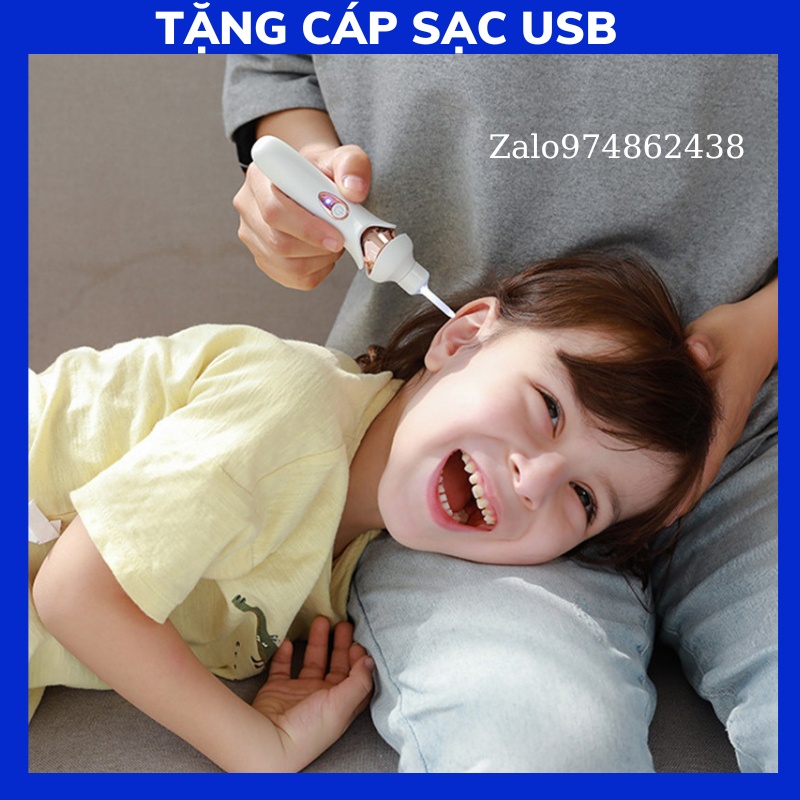 Máy hút ráy tai cao cấp có đèn soi sử dụng pin sạc lại
